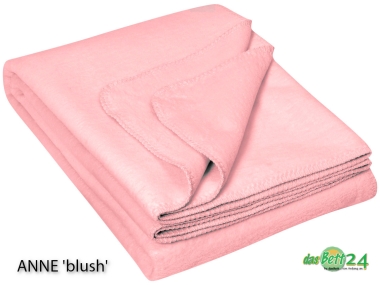 Bio Baumwolle Velourdecke ANNE farbig
