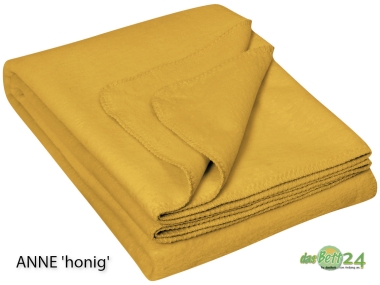 Bio Baumwolle Velourdecke ANNE farbig